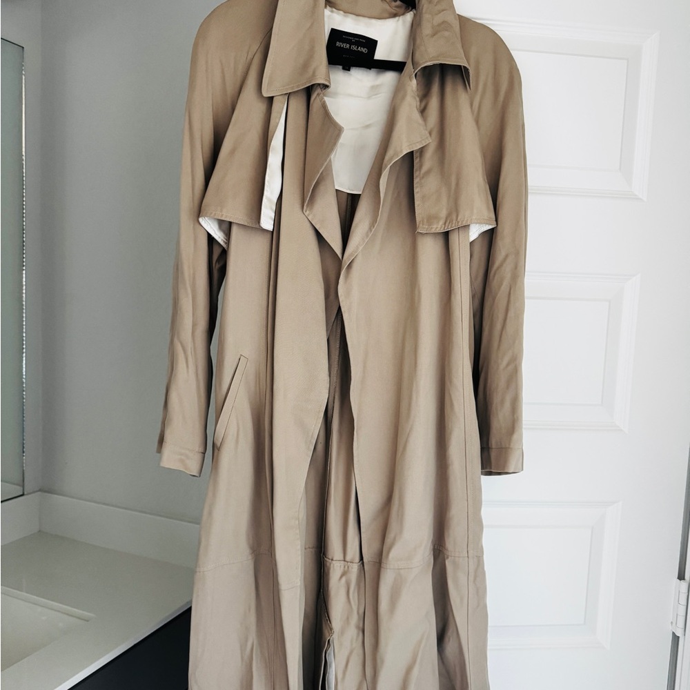 River Island Women's Beige Trench Coat